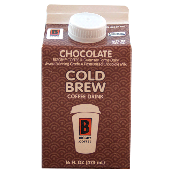 slide 1 of 4, Biggby Cold Brew Chocolate Coffee Drink, 16 oz