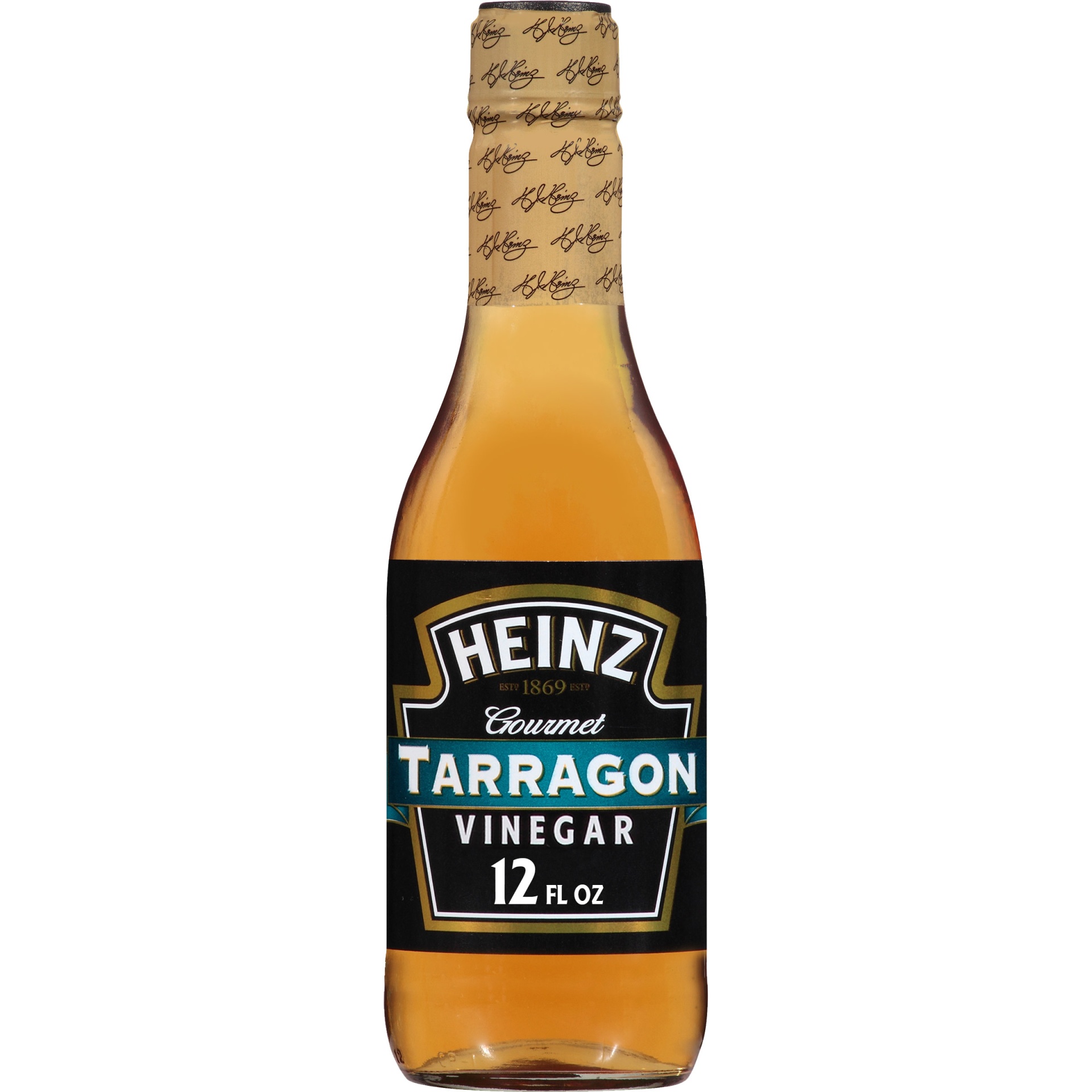 slide 1 of 1, Heinz Gourmet Naturally Flavored Tarragon Vinegar Bottle, 12 fl oz