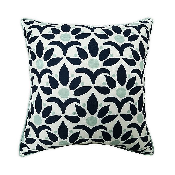 slide 1 of 3, One Kings Lane Open House Jaipur Indoor/Outdoor Square Throw Pillow - Navy, 1 ct