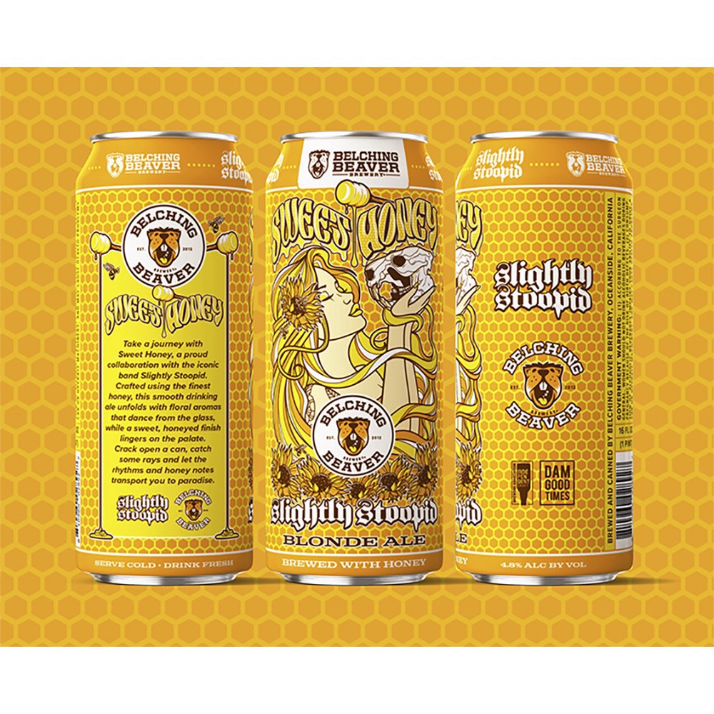 slide 1 of 1, Belching Beaver Sweet Honey, 6 ct; 16 oz