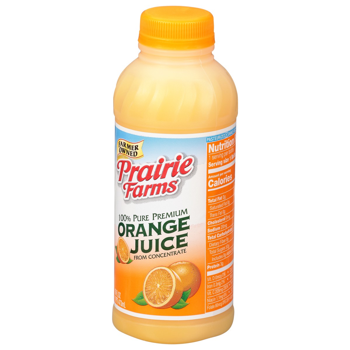 slide 3 of 11, Prairie Farms Orange Juice - 16 fl oz, 16 fl oz