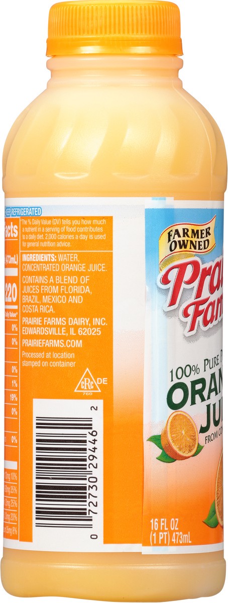 slide 9 of 11, Prairie Farms Orange Juice - 16 fl oz, 16 fl oz