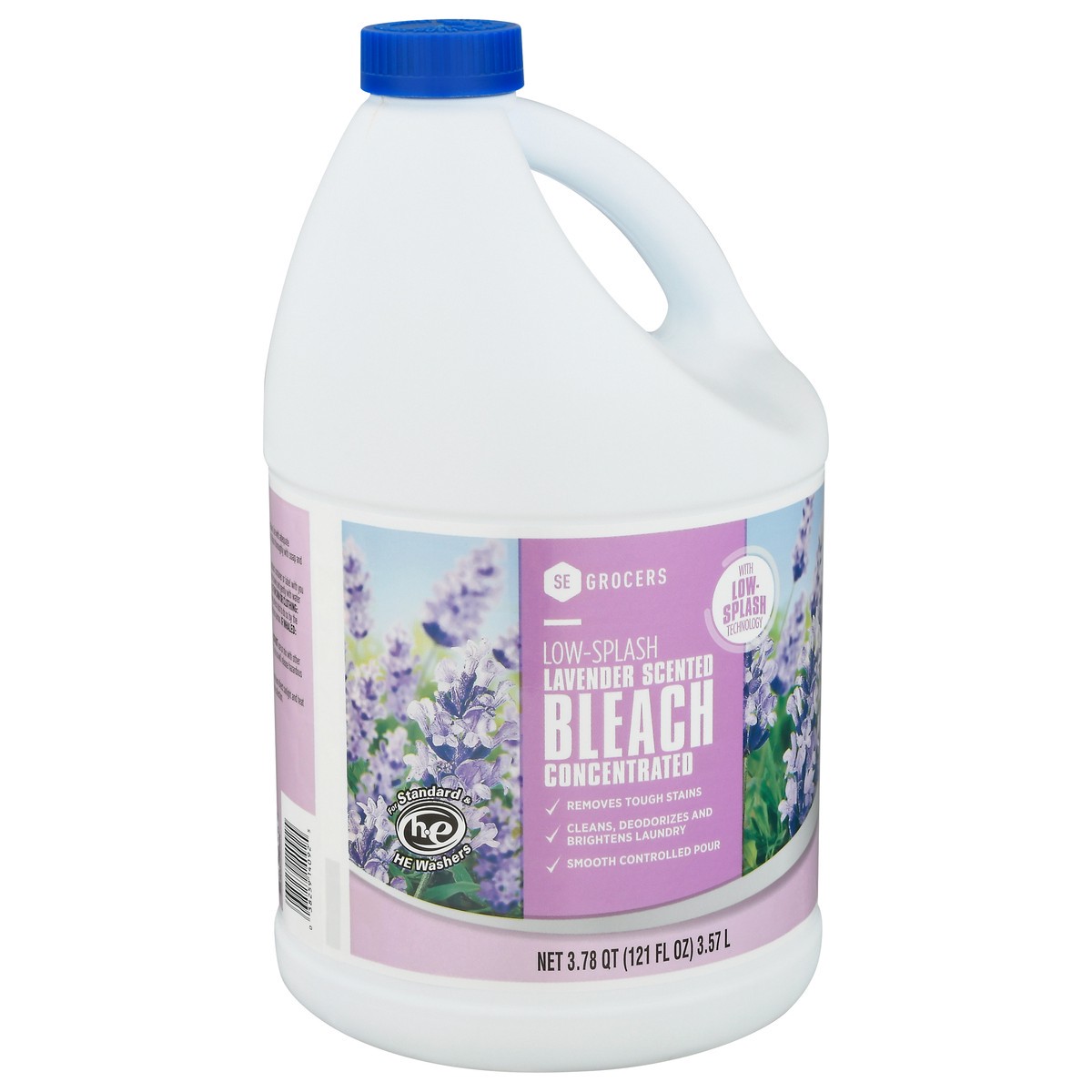 slide 7 of 9, Se Grocers Low Splsh Bleach Lavender, 121 oz