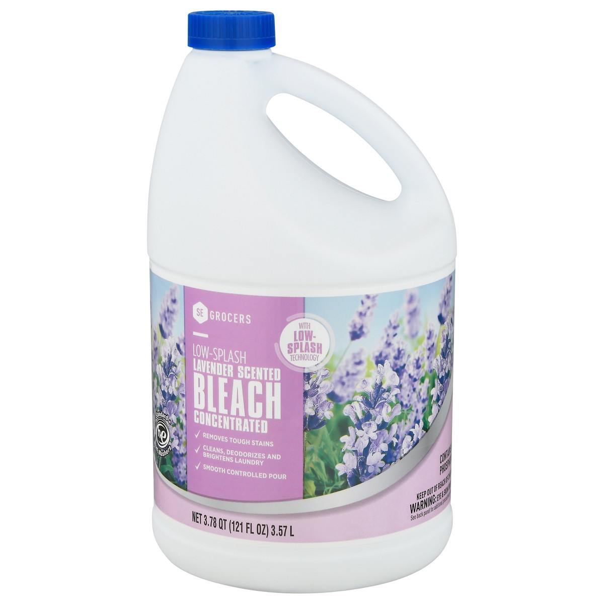 slide 2 of 9, Se Grocers Low Splsh Bleach Lavender, 121 oz