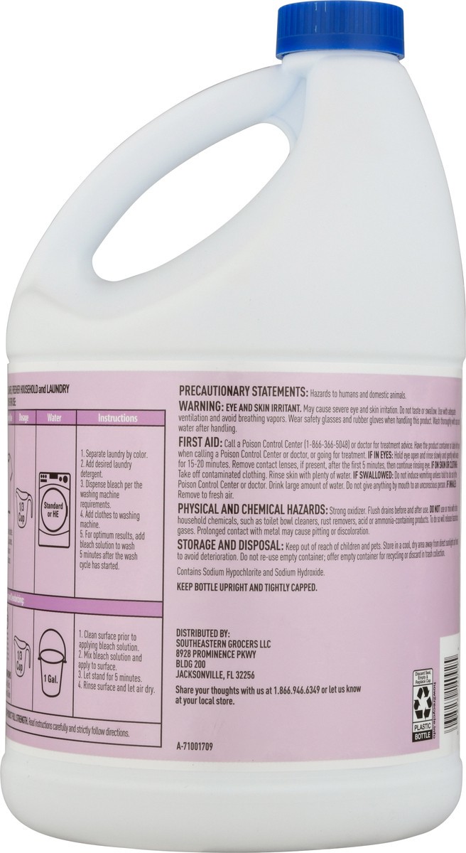 slide 6 of 9, Se Grocers Low Splsh Bleach Lavender, 121 oz