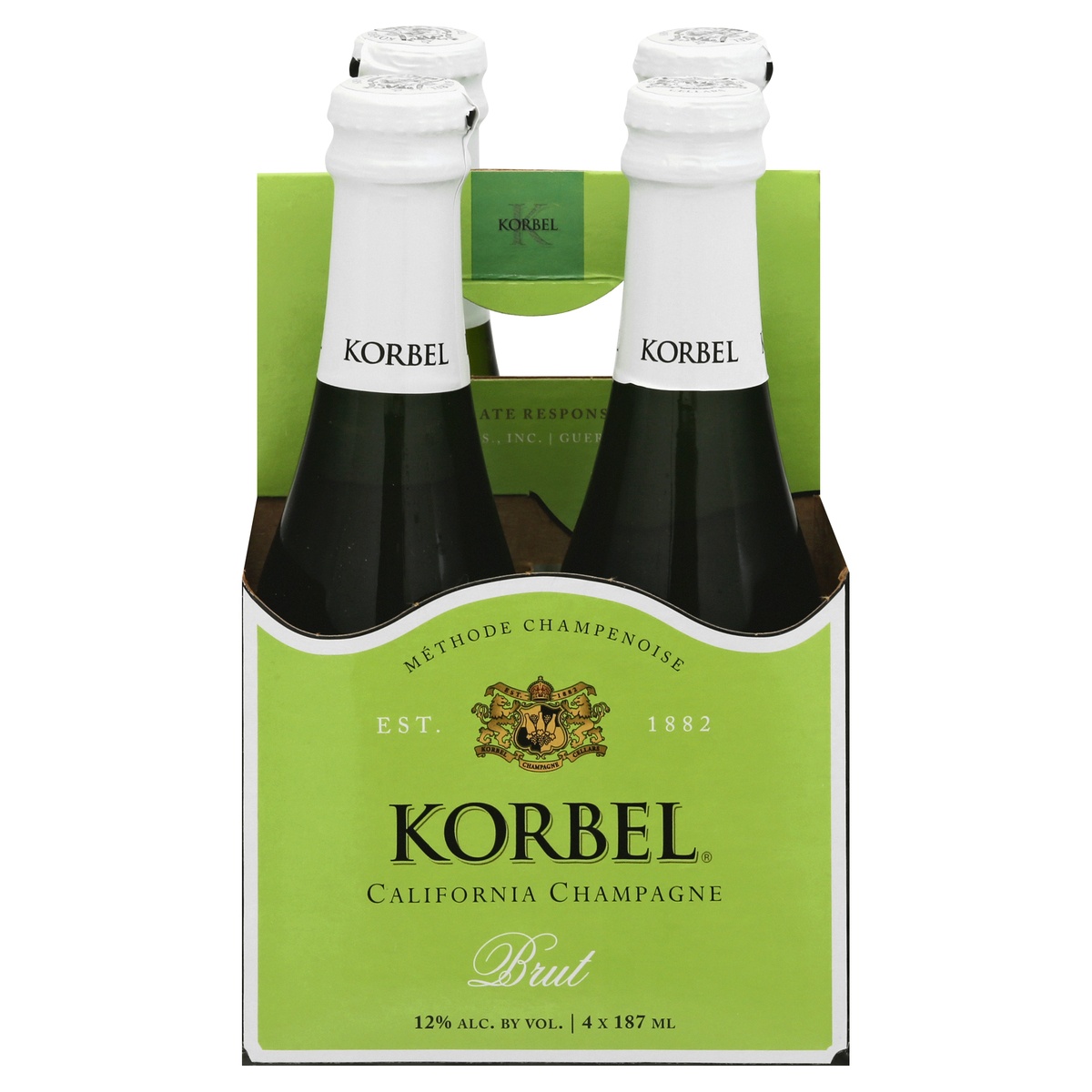 slide 1 of 1, Korbel Brut Bottle, 4 ct; 187 ml