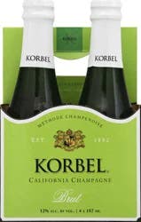 Korbel Brut California Champagne 4 ea