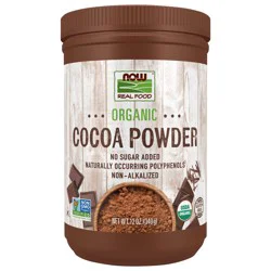 NOW Real Food Organic Cocoa Powder - 12 oz