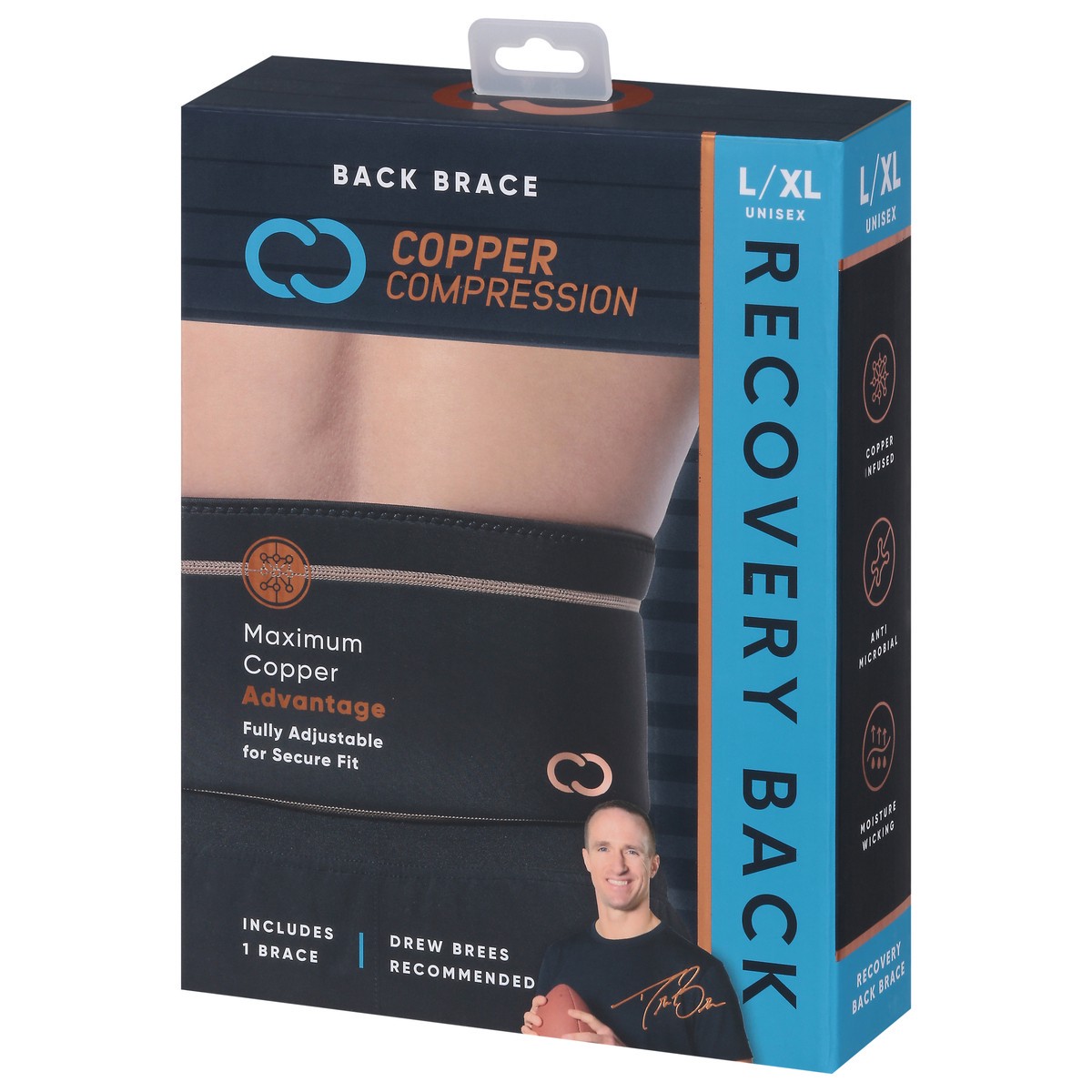 slide 3 of 11, Copper Compression Unisex Recovery Back L/XL 1 ea, 1 ct