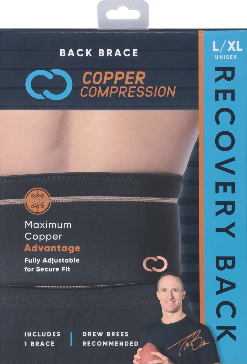 slide 4 of 11, Copper Compression Unisex Recovery Back L/XL 1 ea, 1 ct