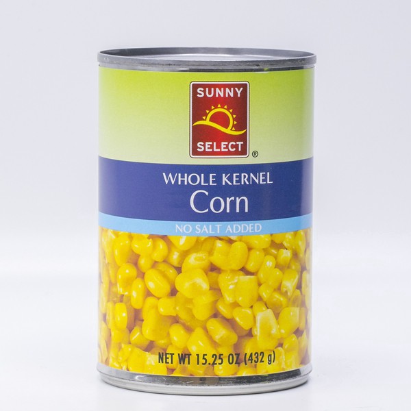 slide 1 of 1, Sunny Select Whole Kernel No Salt Added Corn 15.25 oz, 15.25 oz