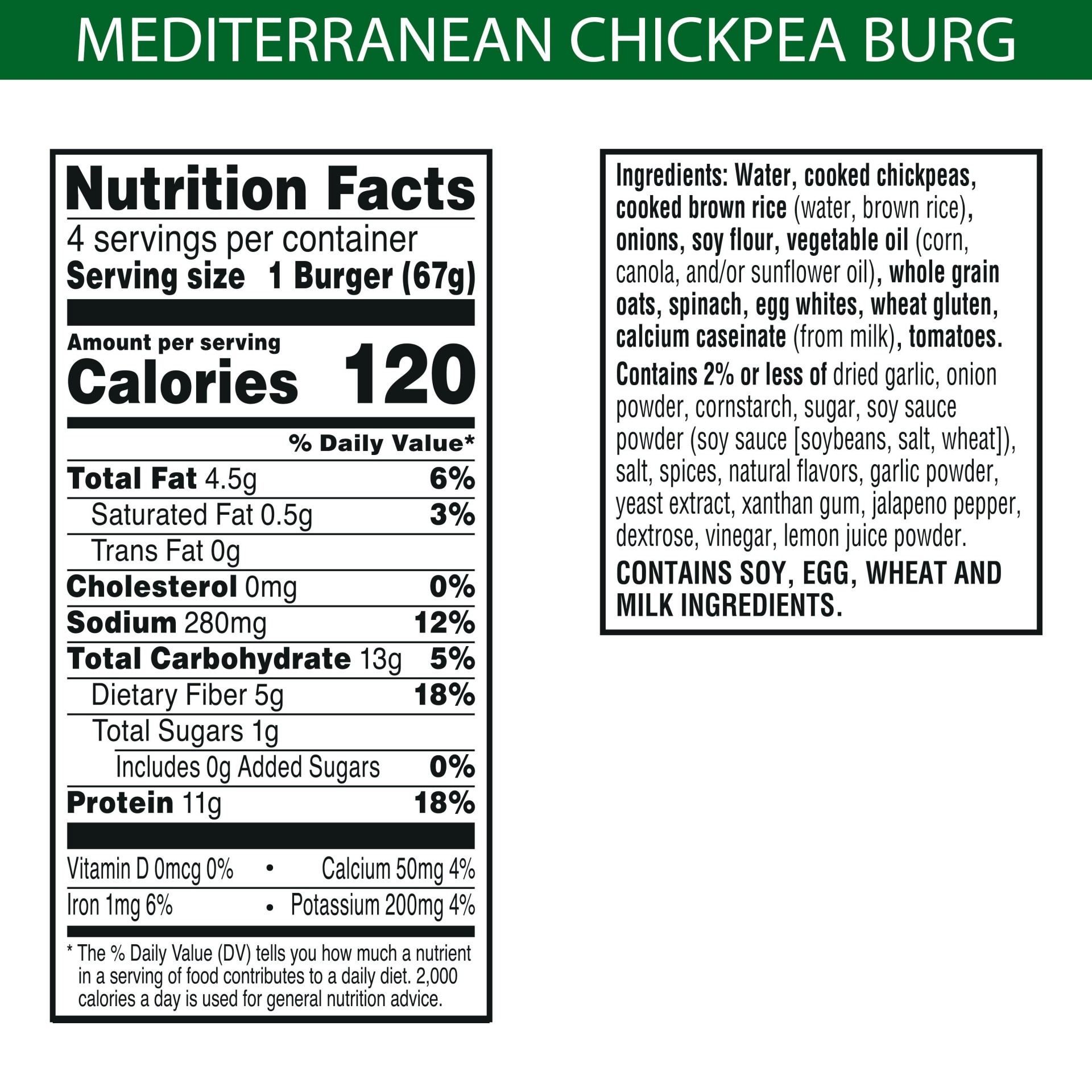 slide 3 of 6, MorningStar Farms Veggie Burgers, Plant Based, Frozen Meal, Mediterranean Chickpea, 9.5 oz