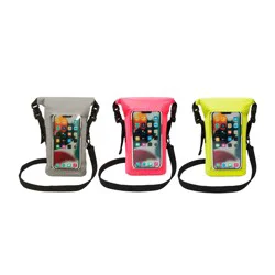 Geckobrands Waterproof Phone Tote - Assorted Green, Pink, and Grey