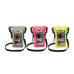Geckobrands Waterproof Phone Tote - Assorted Green, Pink, and Grey