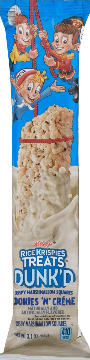 slide 9 of 11, Rice Krispies Treats Dunk'd Marshmallow Snack Bars, Kids Snacks, School Lunch, Cookies 'n' Creme, 3.1oz Bar, 1 Bar, 3.1 oz