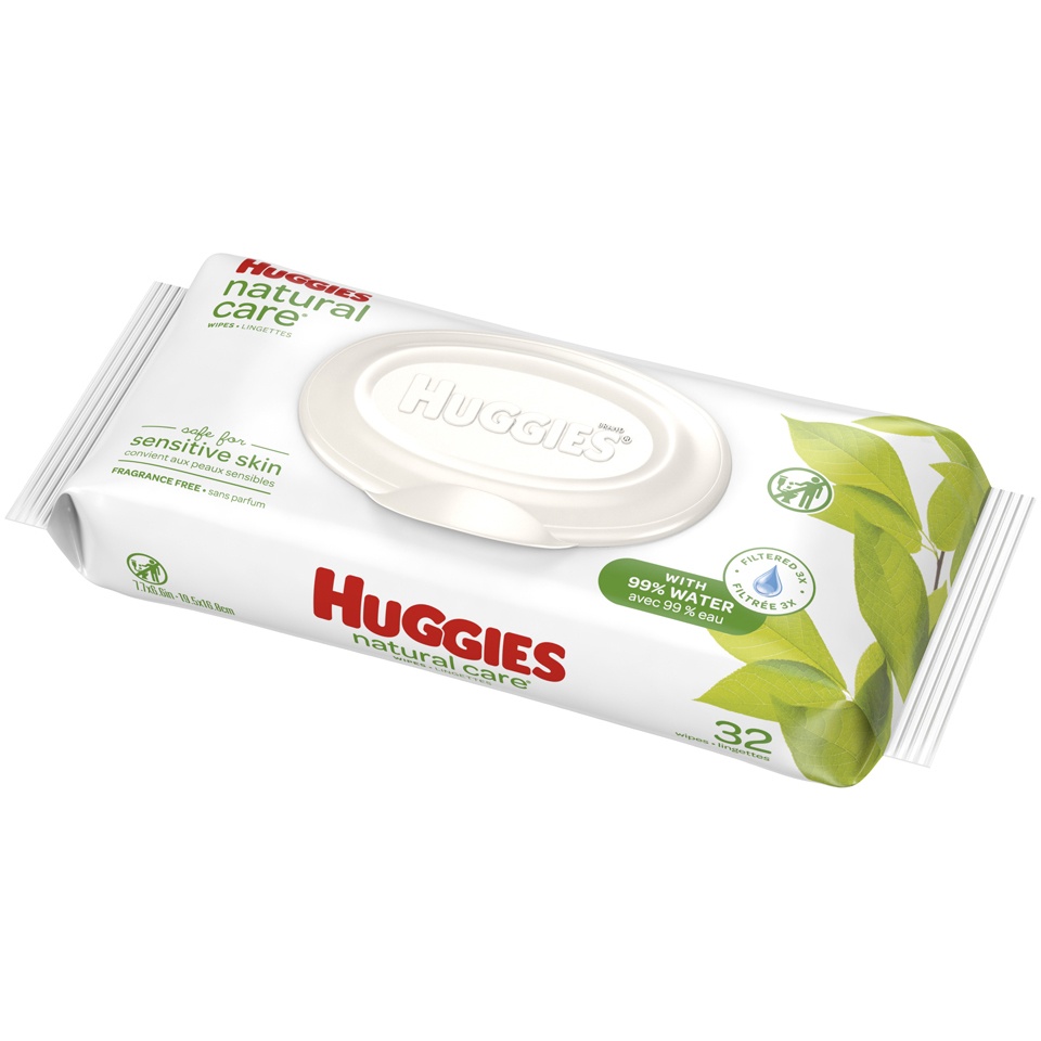 slide 3 of 3, Huggies Natural Care Baby Wipes, 32 ct