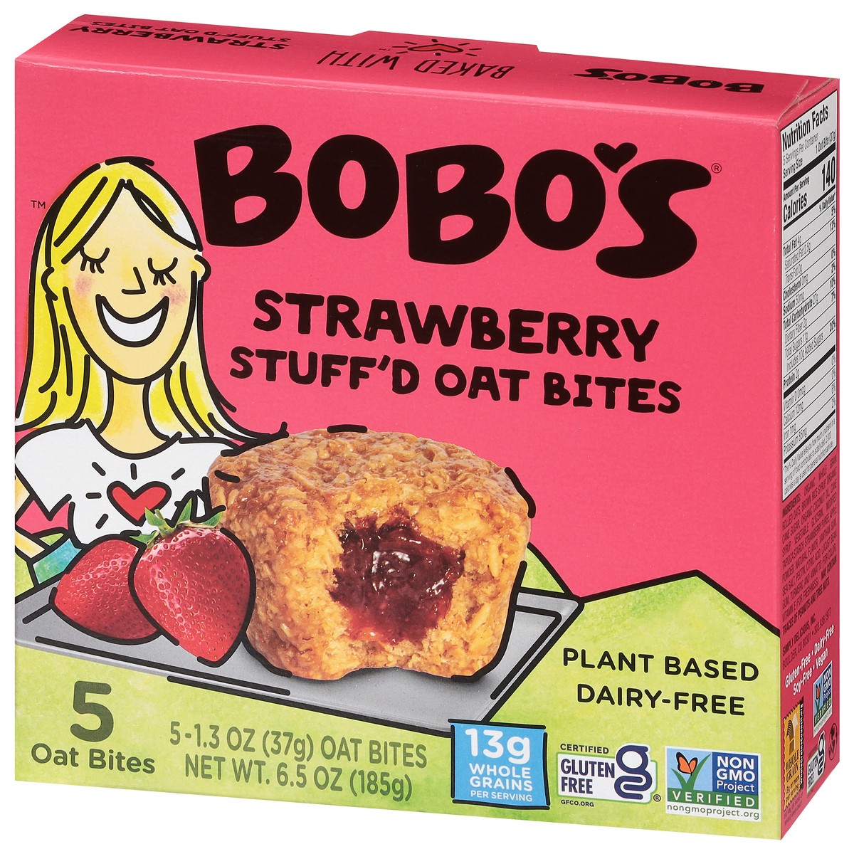 slide 6 of 9, Bobo's Stuff'd Strawberry Oat Bites 5 - 1.3 oz Bites, 6.5 oz