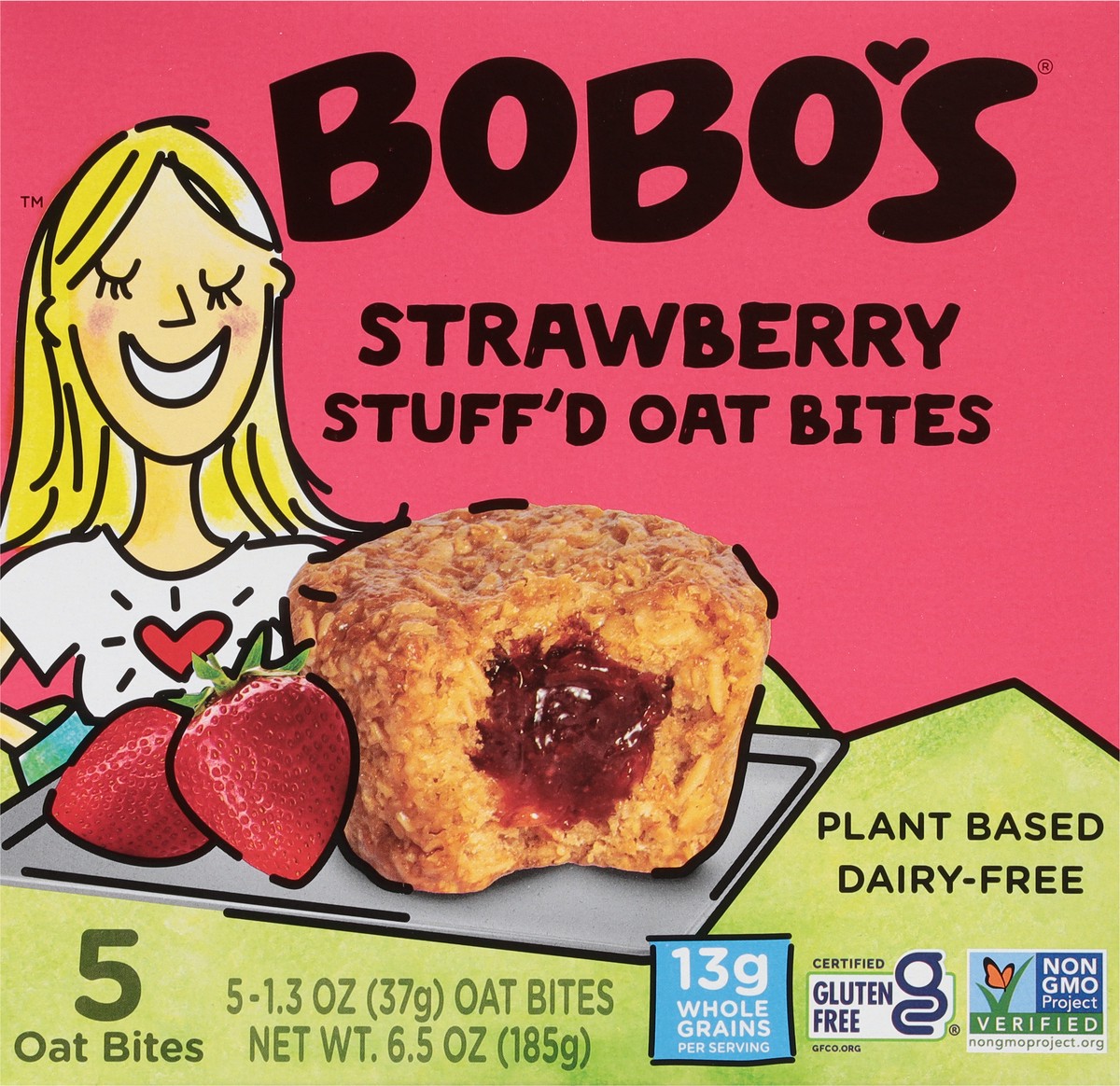 slide 2 of 9, Bobo's Stuff'd Strawberry Oat Bites 5 - 1.3 oz Bites, 6.5 oz