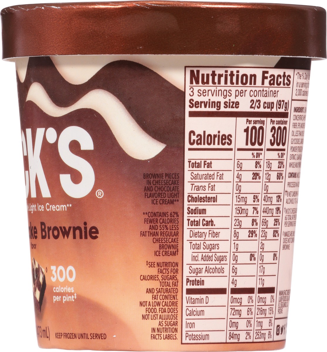 slide 6 of 14, Nick's Cheesecake Brownie, 1 pt