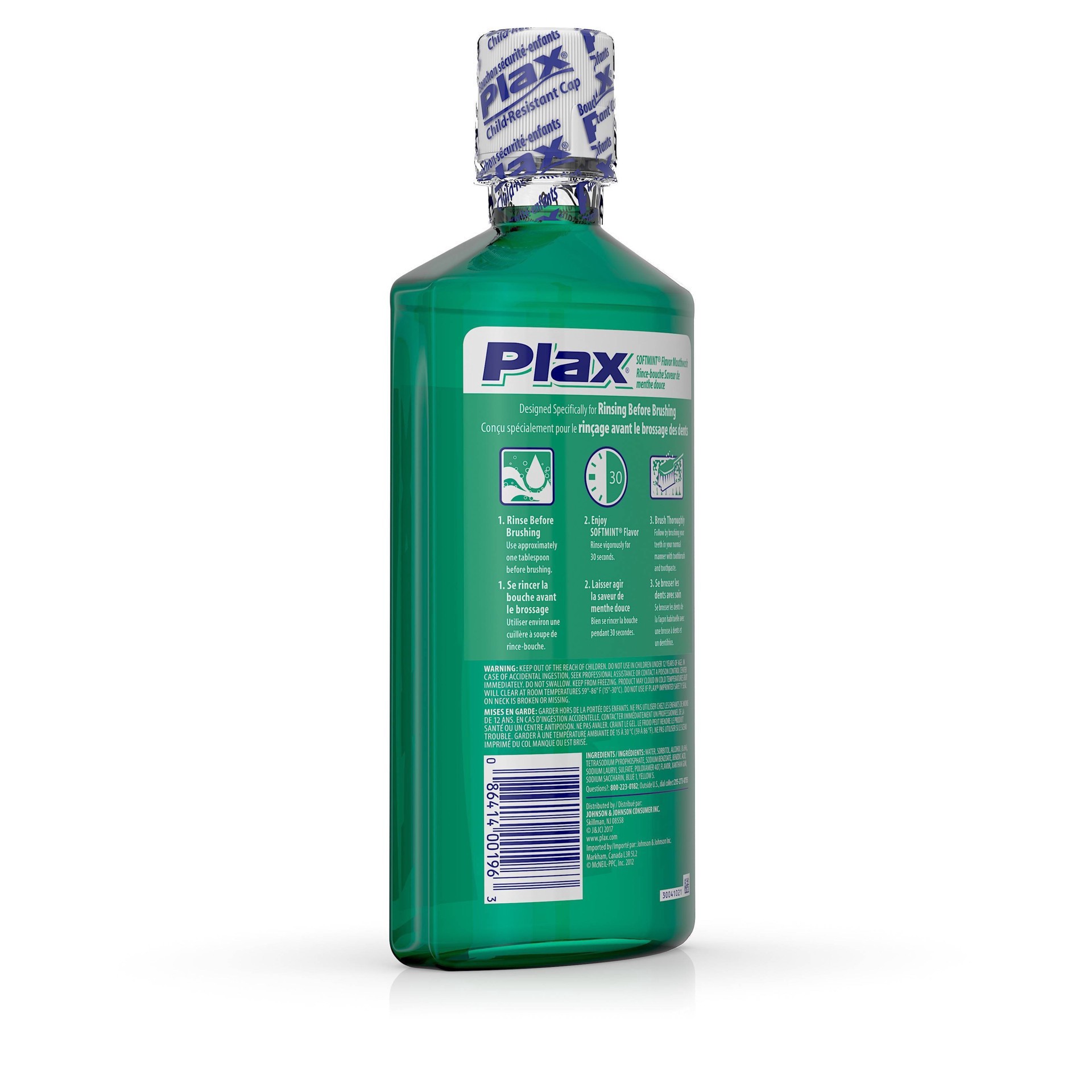 slide 2 of 15, Plax Advanced Formula Plaque Loosening Rinse, Soft Mint, 24 fl oz