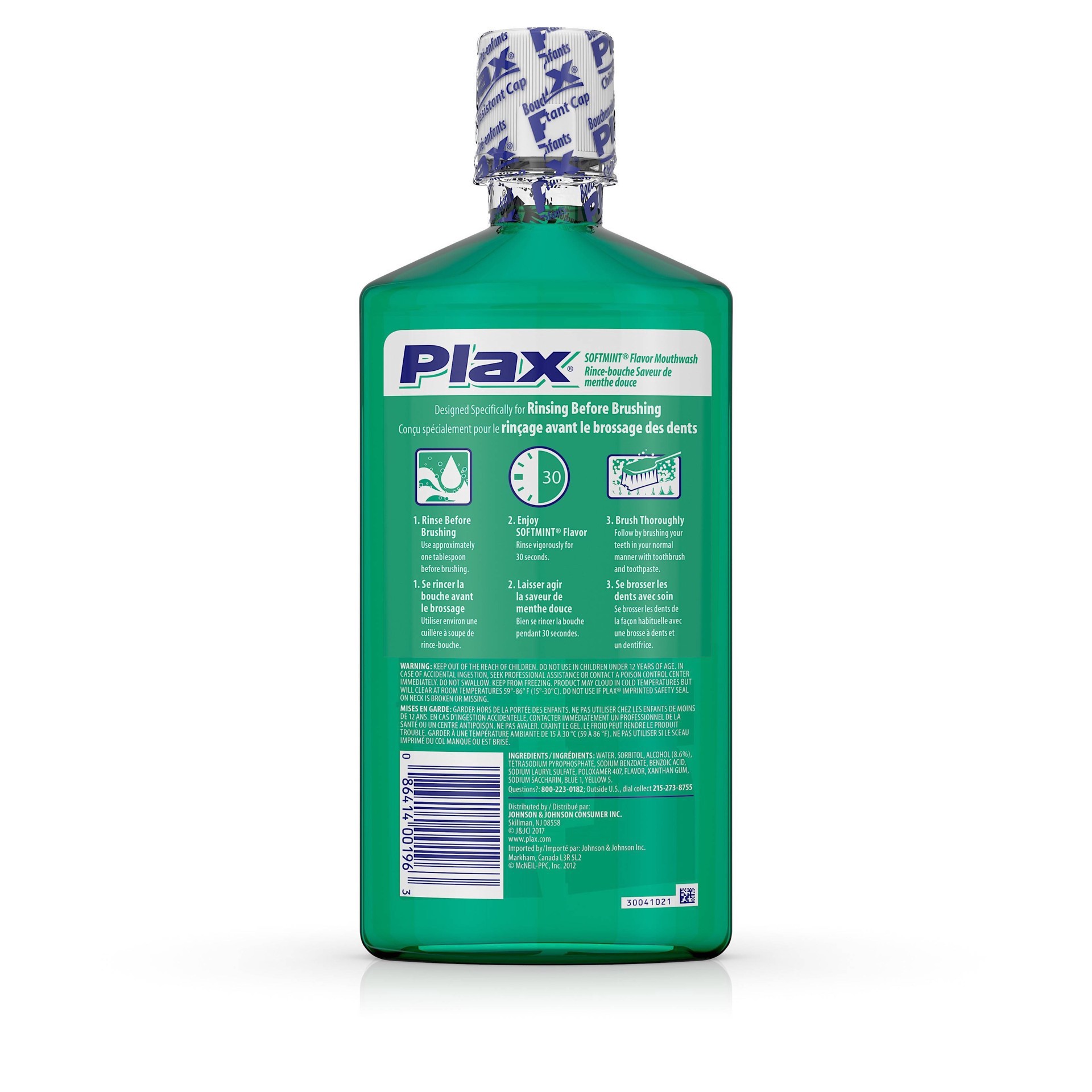 slide 10 of 15, Plax Advanced Formula Plaque Loosening Rinse, Soft Mint, 24 fl oz