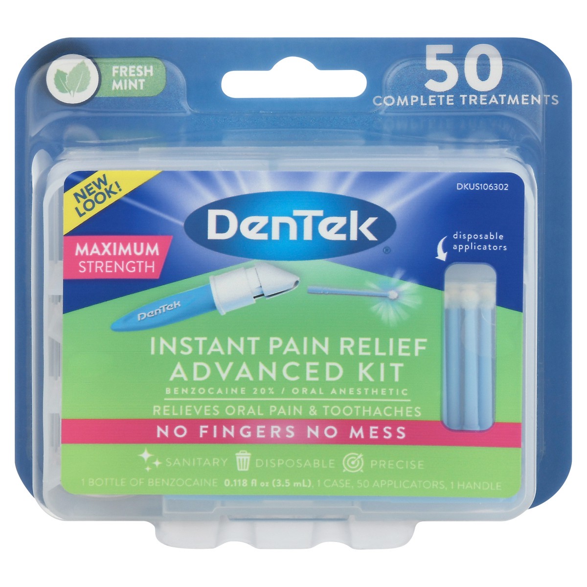 slide 1 of 13, DenTek Instant Pain Relief Advanced Kit 50 Treatments, 50 ct