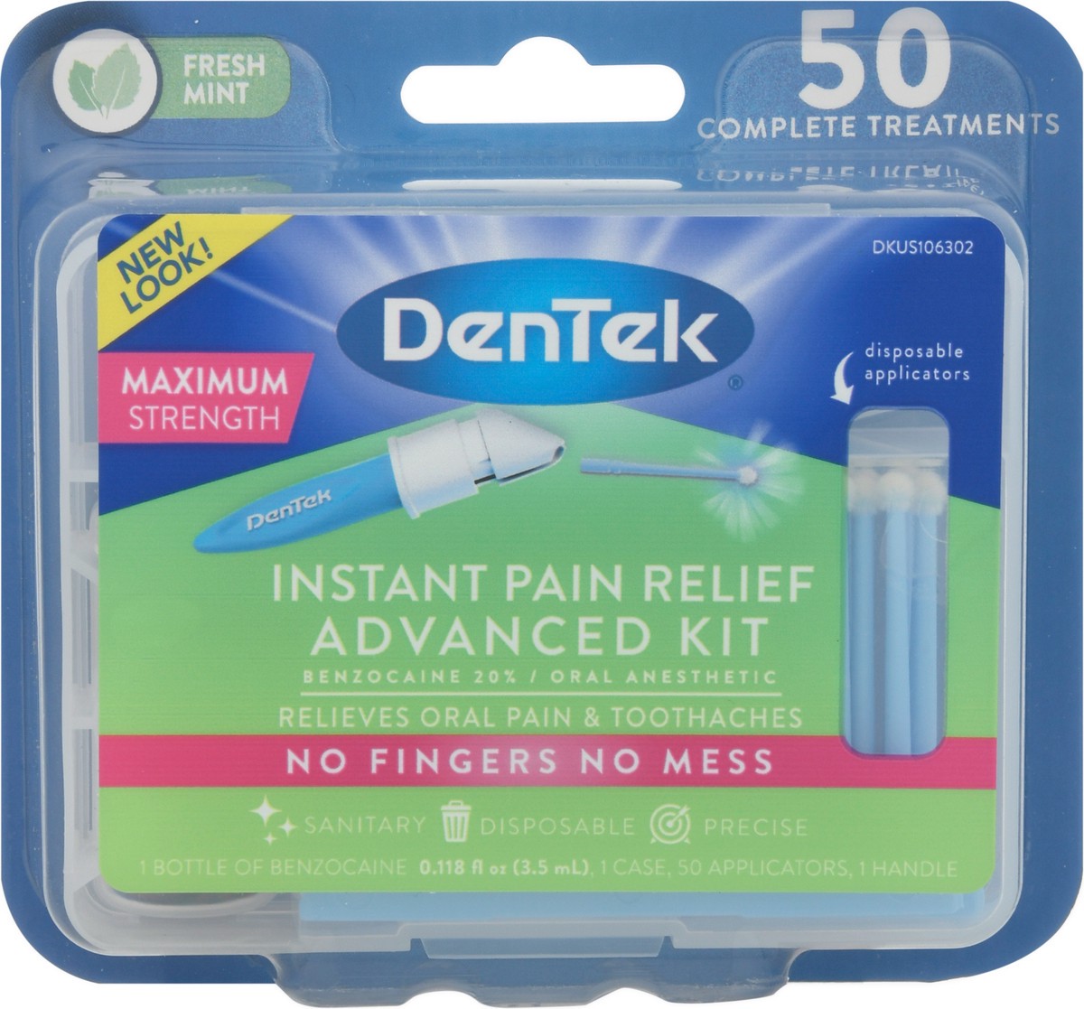 slide 4 of 13, DenTek Instant Pain Relief Advanced Kit 50 Treatments, 50 ct