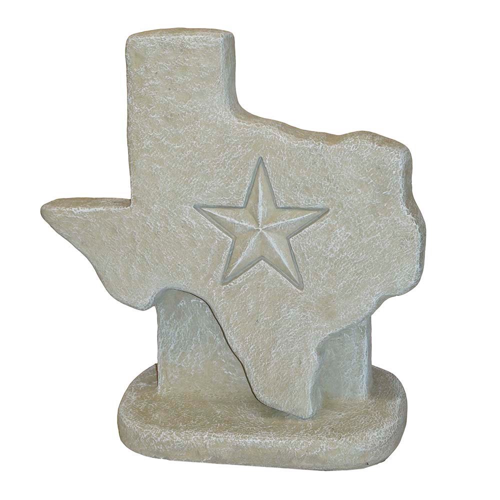 slide 1 of 1, Athens Stonecasting Concrete Texas Star Statue, 17 in x 7 in x 16 in