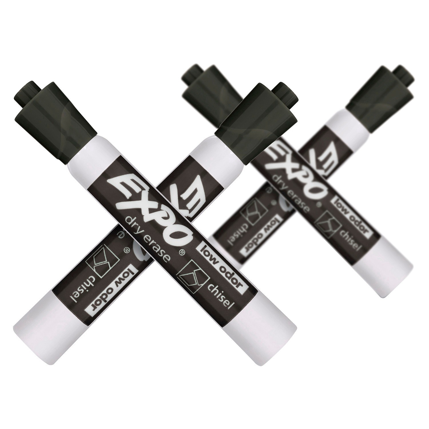 slide 75 of 112, Expo Low Odor Ink Dry Erase Markers - Black, 4 ct