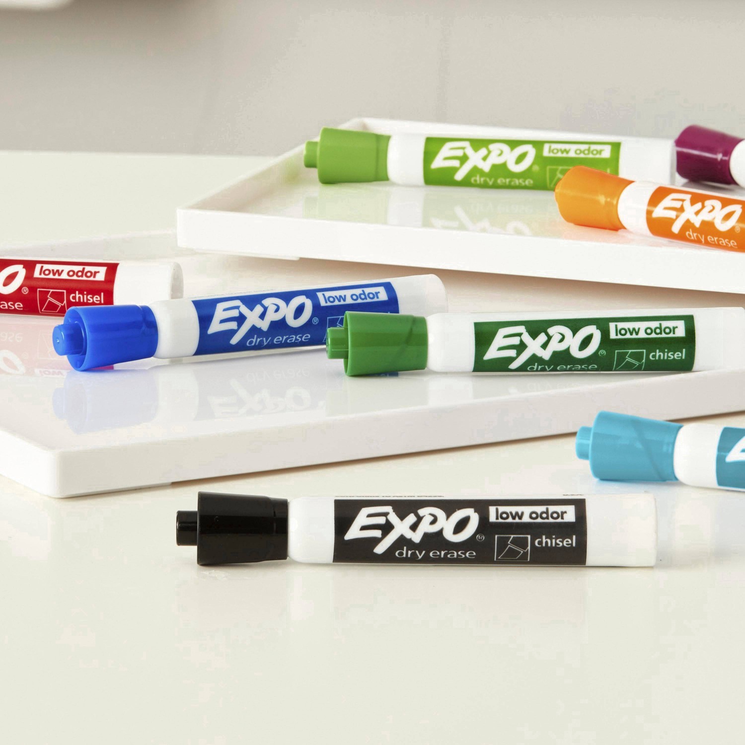 slide 87 of 112, Expo Low Odor Ink Dry Erase Markers - Black, 4 ct