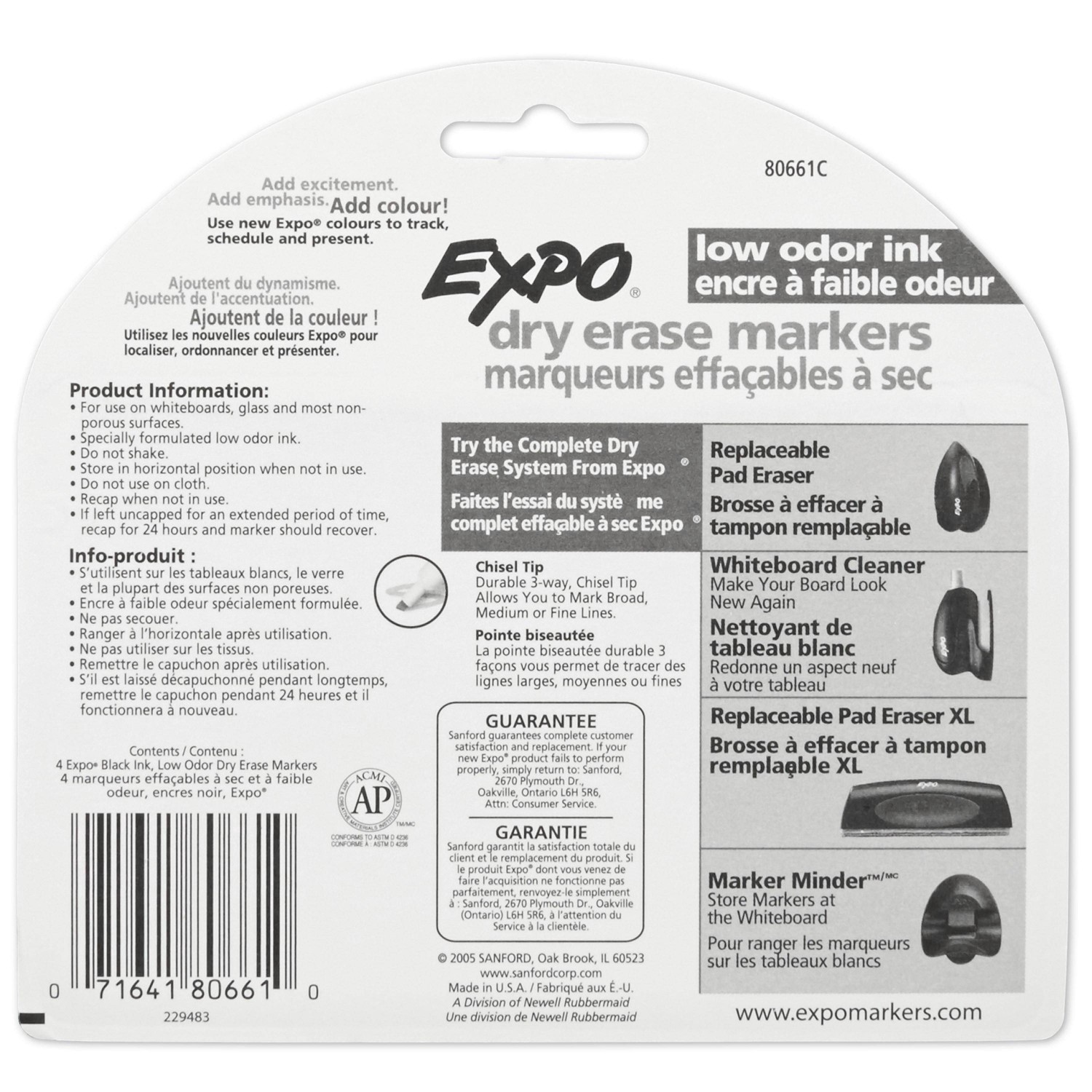 slide 29 of 112, Expo Low Odor Ink Dry Erase Markers - Black, 4 ct