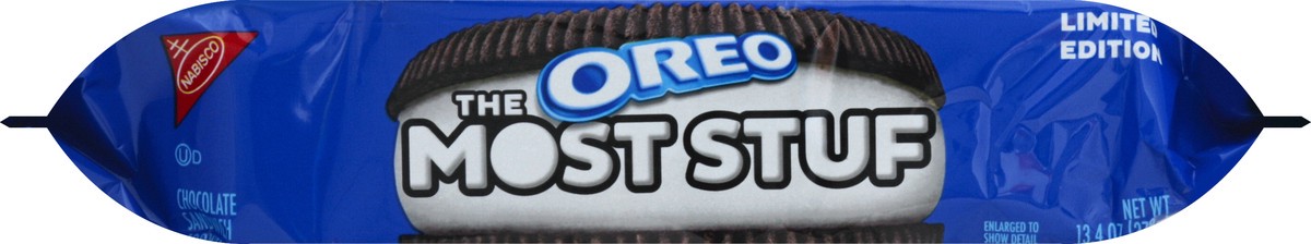 slide 4 of 6, OREO The Most Stuf Chocolate Sandwich Cookies, Limited Edition, 13.4 oz, 0.84 lb