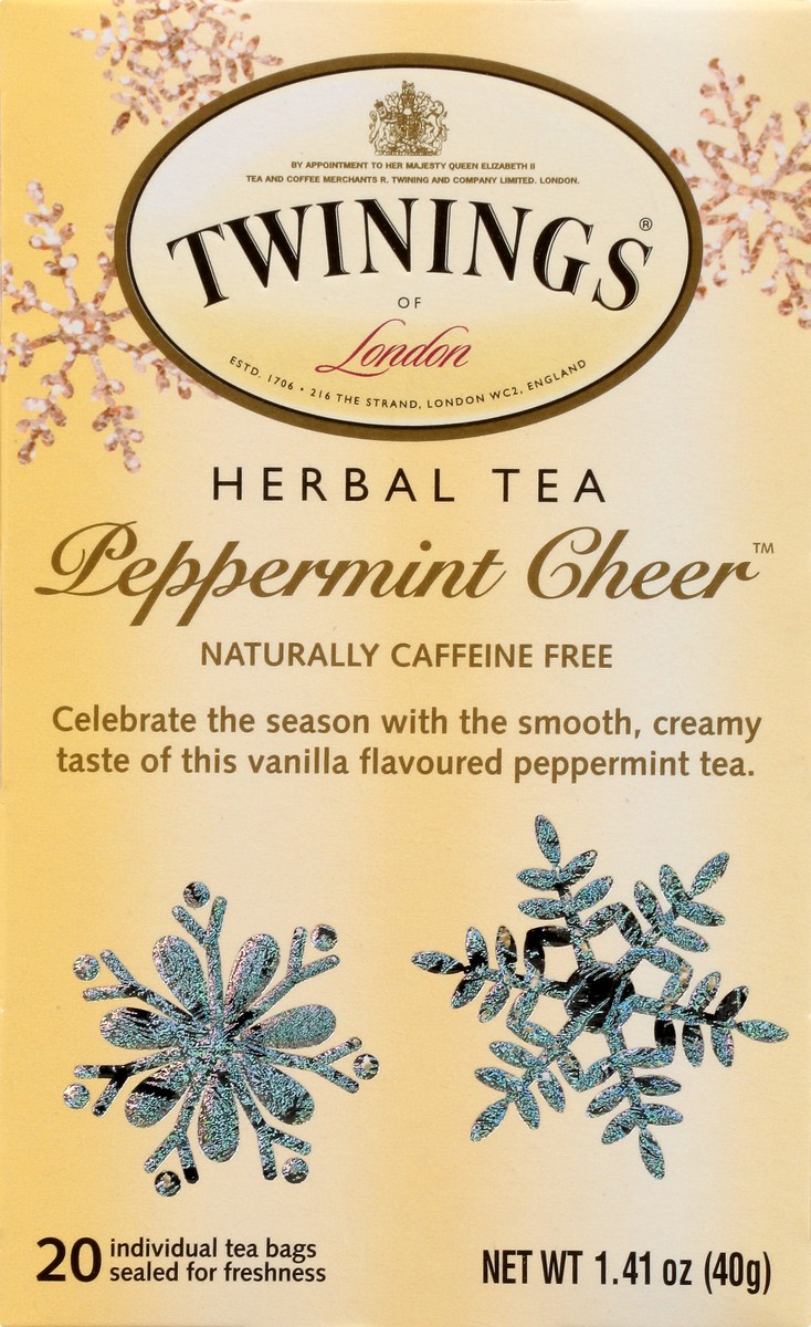 slide 1 of 1, Twinings Tea Bags Peppermint Cheer Herbal Tea - 20 ct, 20 ct