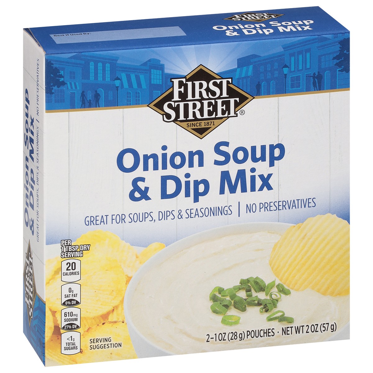 slide 4 of 4, First Street Onion Soup & Dip Mix, 2 ct