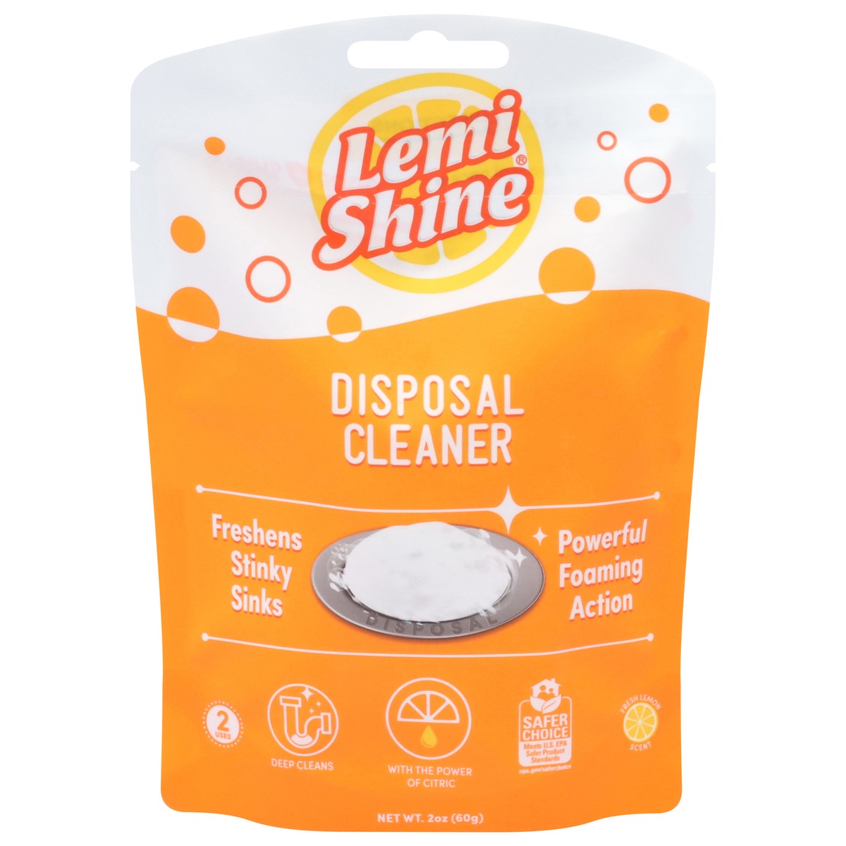 slide 1 of 2, Lemi Shine Fresh Lemon Scent Disposal Cleaner 2 oz, 2 oz