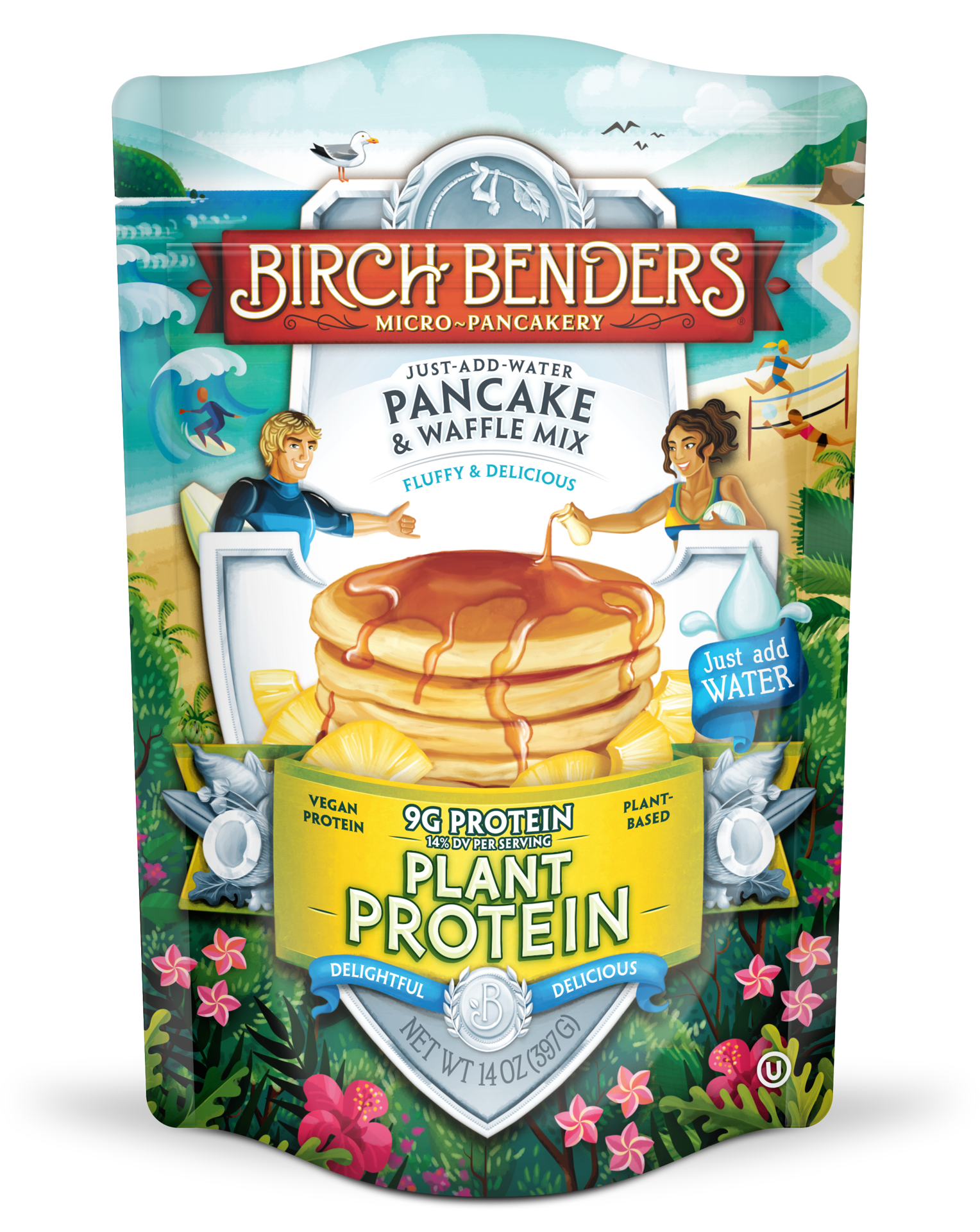 slide 1 of 12, Birch Benders Plant Protein Pancake & Waffle Mix, 14oz, 14 oz