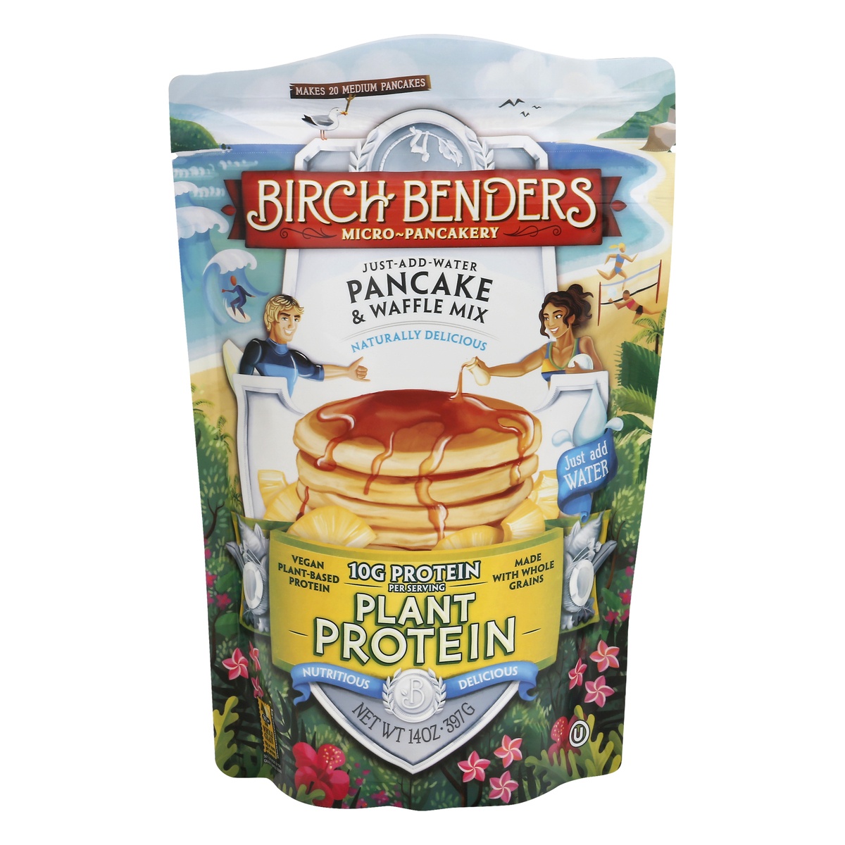 slide 1 of 1, Birch Benders Plant Protein Pancake & Waffle Mix, 14 oz