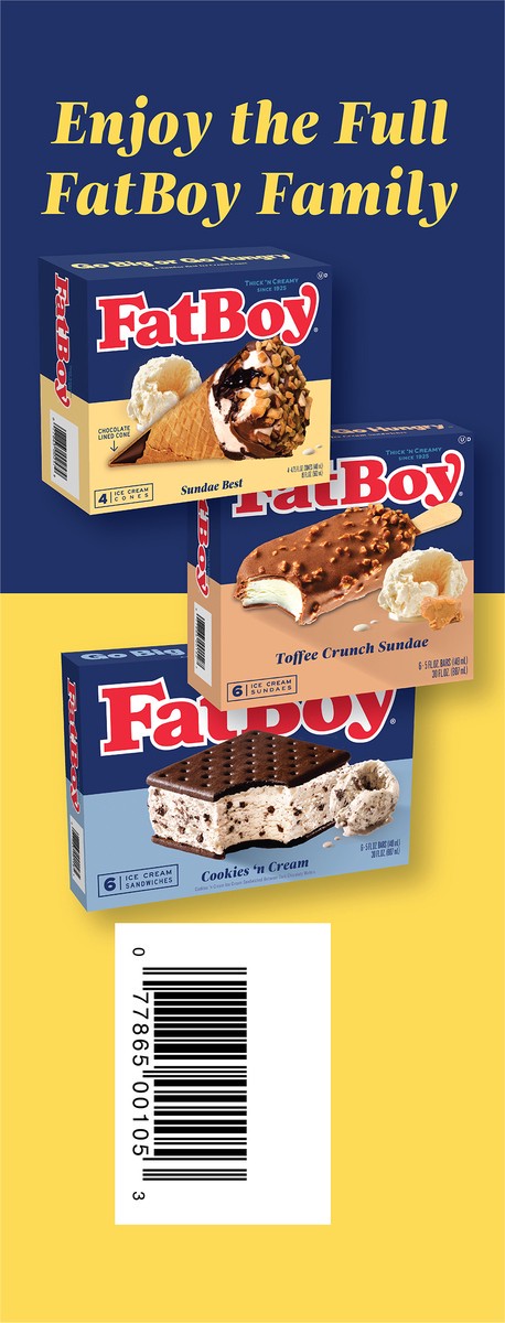 slide 5 of 7, Fat Boy Juniors Premium Vanilla Ice Cream Sandwiches 18 Ea, 18 ct; 2.75 fl oz
