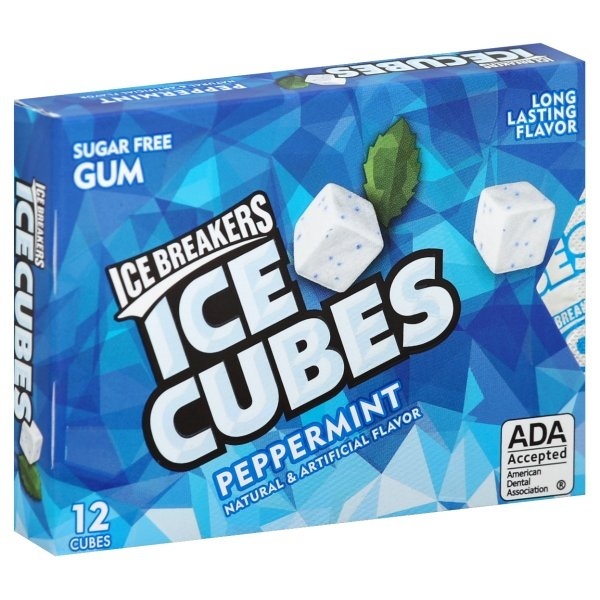 slide 1 of 1, Ice Breakers Peppermint Ice Cubes, 12 ct