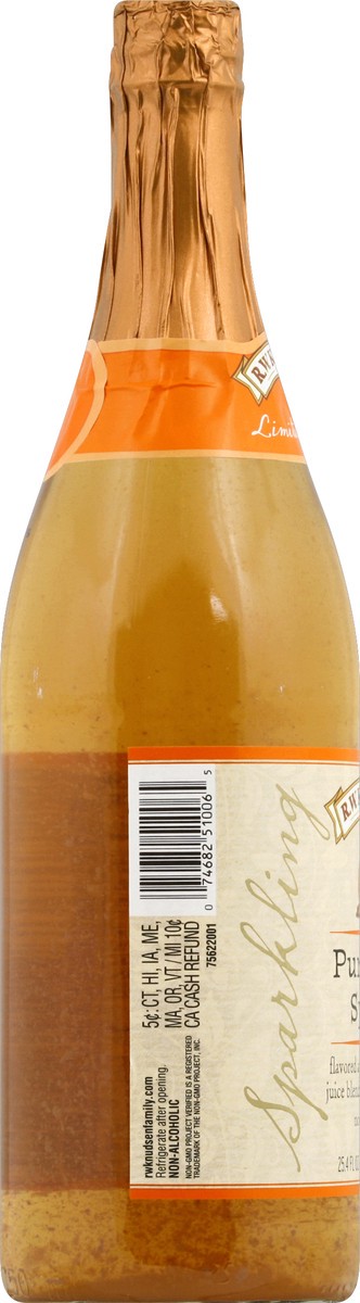 slide 5 of 7, R.W. Knudsen Family Sparkling Pumpkin Spice Juice Blend, 25.4 Ounces, Non-Alcoholic Juice Blend, 25.4 fl oz