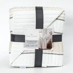 Room & Retreat Cabana Woven Stripe Quilt Set - King