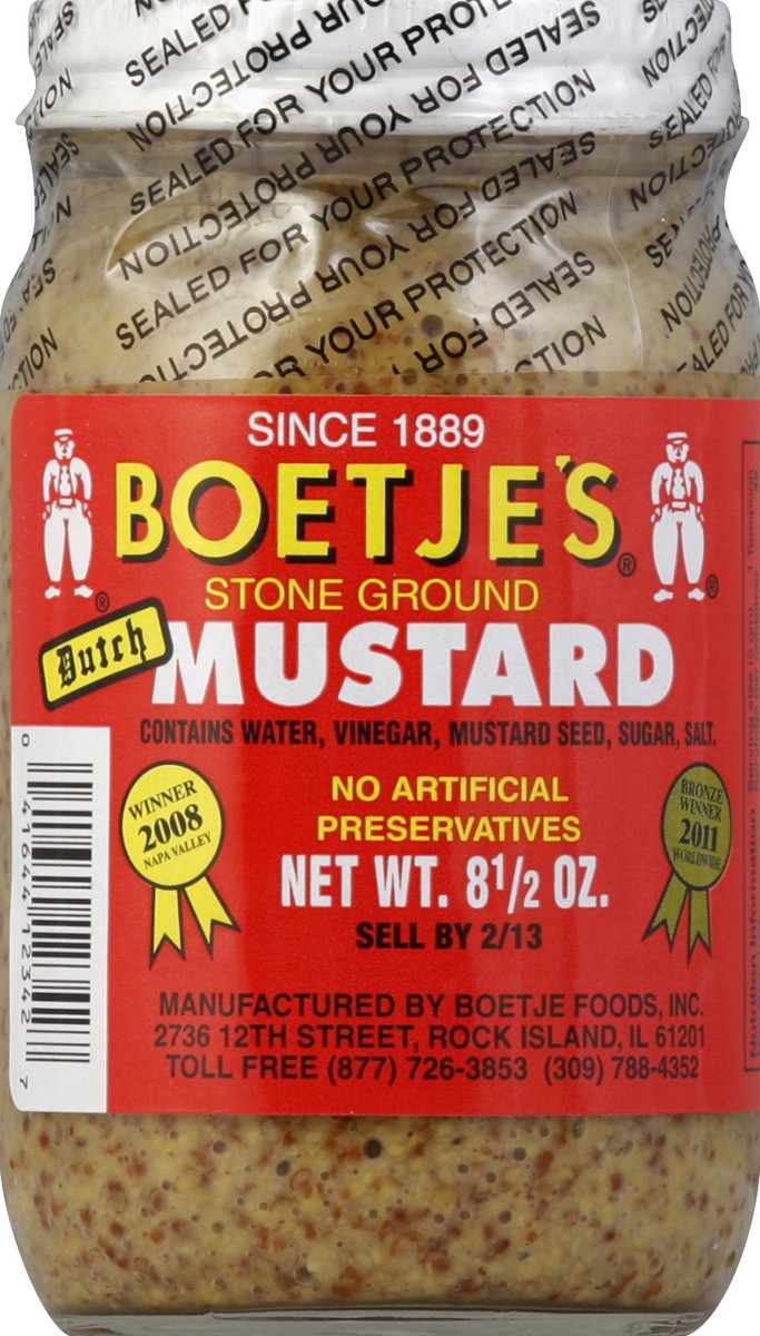 slide 1 of 1, Boetjes Mustard 8.5 oz, 8.5 oz