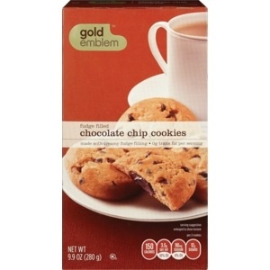 slide 1 of 1, CVS Gold Emblem Fudge Filled Chocolate Chip Cookies, 9.9 oz