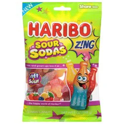 Haribo Sour Sodas Soft & Sour Gummi Candy Share Size 7 oz