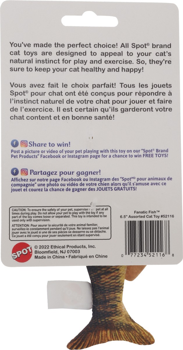 slide 10 of 12, SPOT Fanatic Fish Catnip Cat Toy 1 ea, 1 ct