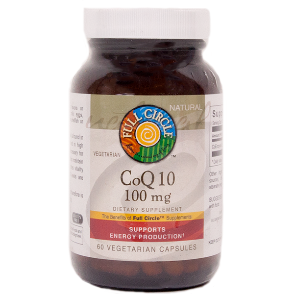 slide 1 of 1, Full Circle Market CoQ10 Vegetarian Capsules, 60 ct; 100 mg