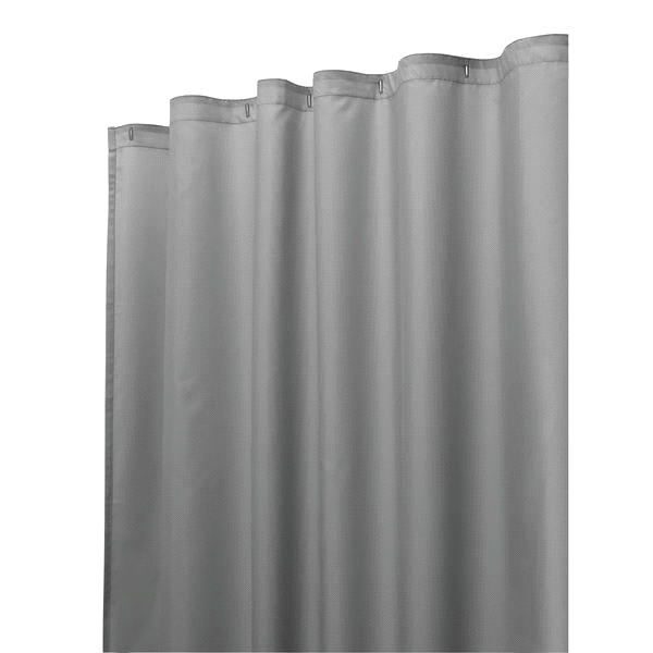 slide 1 of 2, InterDesign Water-Repellent Fabric Shower Curtain, Gray, 1 ct