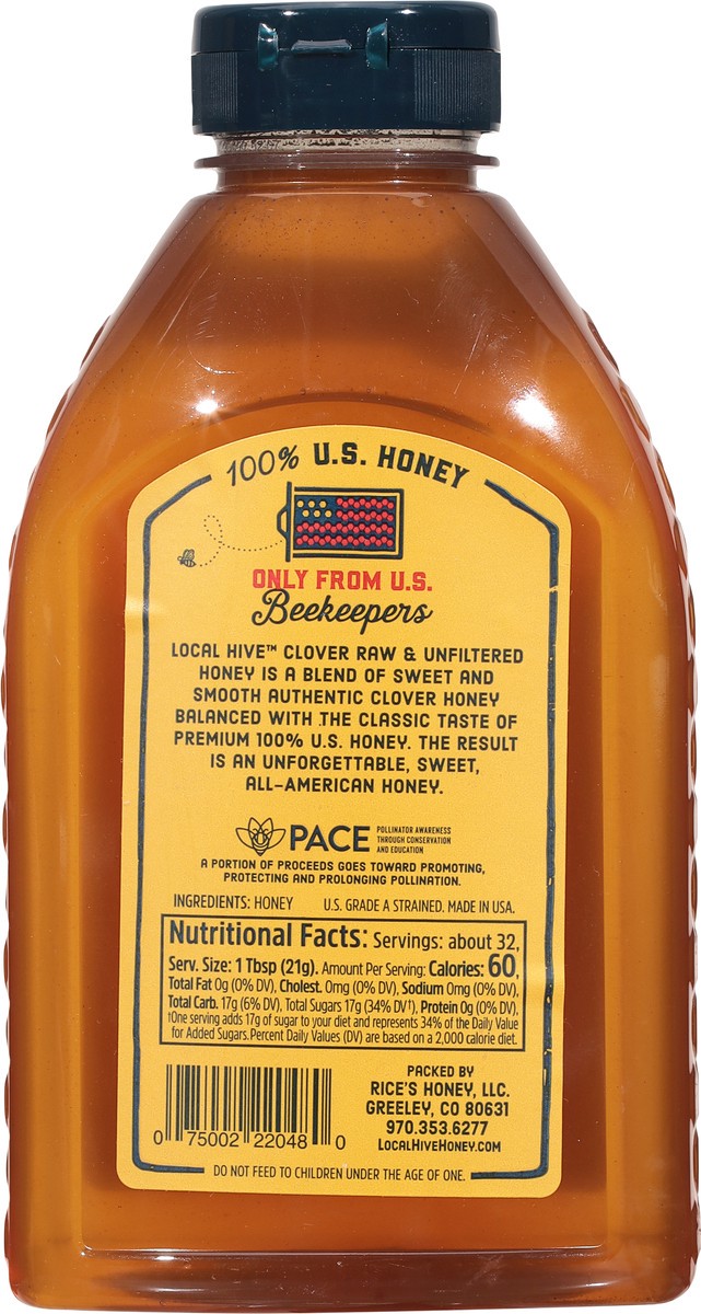 slide 9 of 9, Local Hive Honey Raw & Unfiltered Authentic Clover - 24 Oz, 24 oz