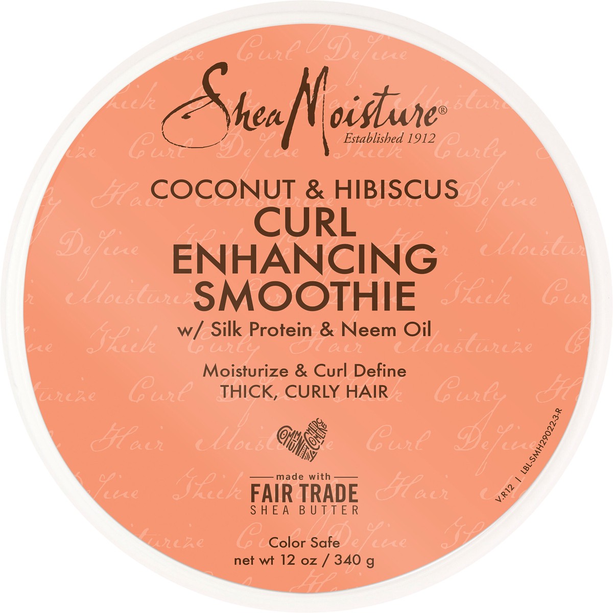 slide 4 of 7, SheaMoisture Smoothie Curl Enhancing Cream Coconut and Hibiscus, 12 oz, 12 oz