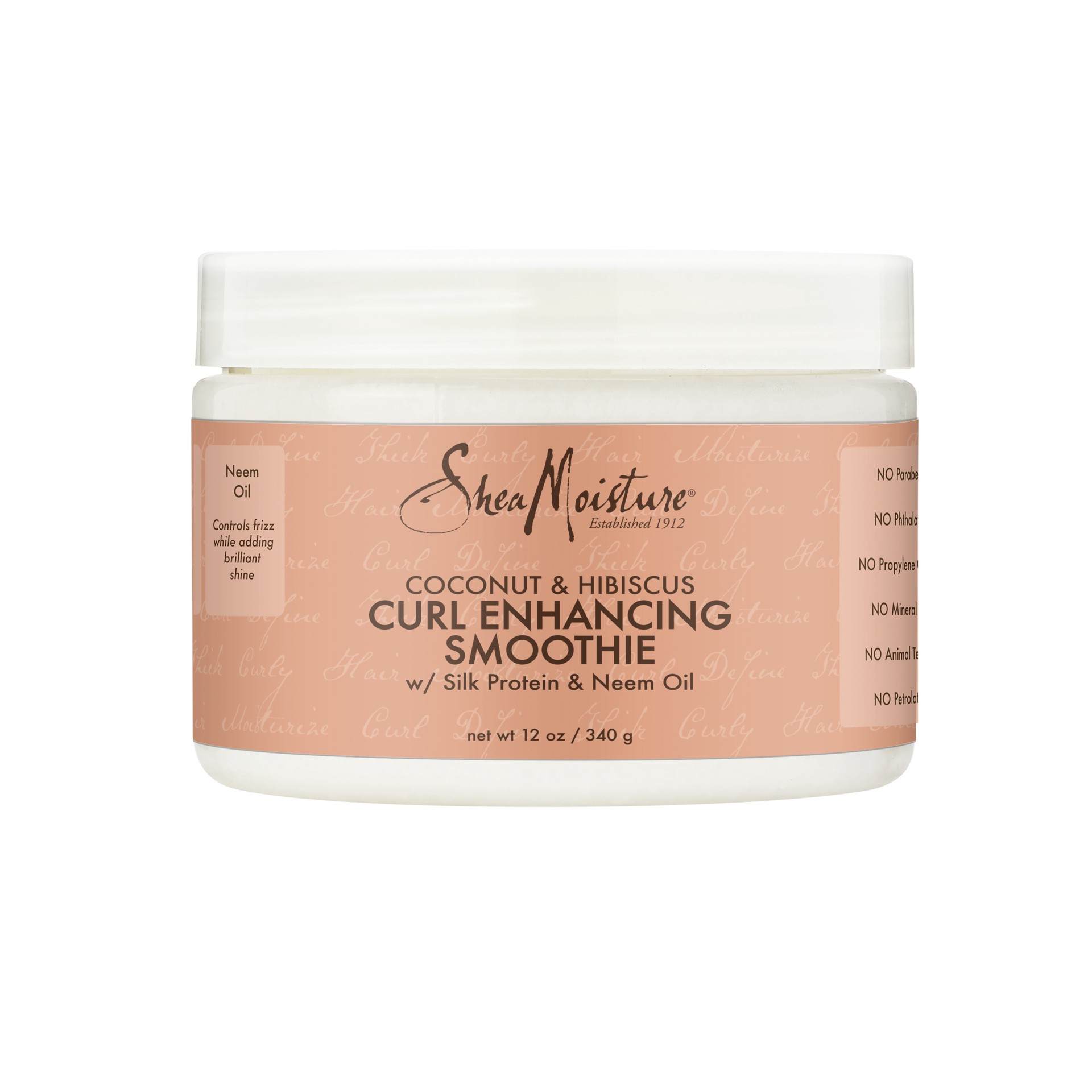 slide 1 of 7, SheaMoisture Smoothie Curl Enhancing Cream Coconut and Hibiscus, 12 oz, 12 oz